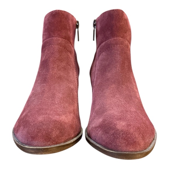 Lucky Brand Brolley Suede Ankle Bootie Ruby Wine Women’s Size 7.5 - Picture 4 of 9